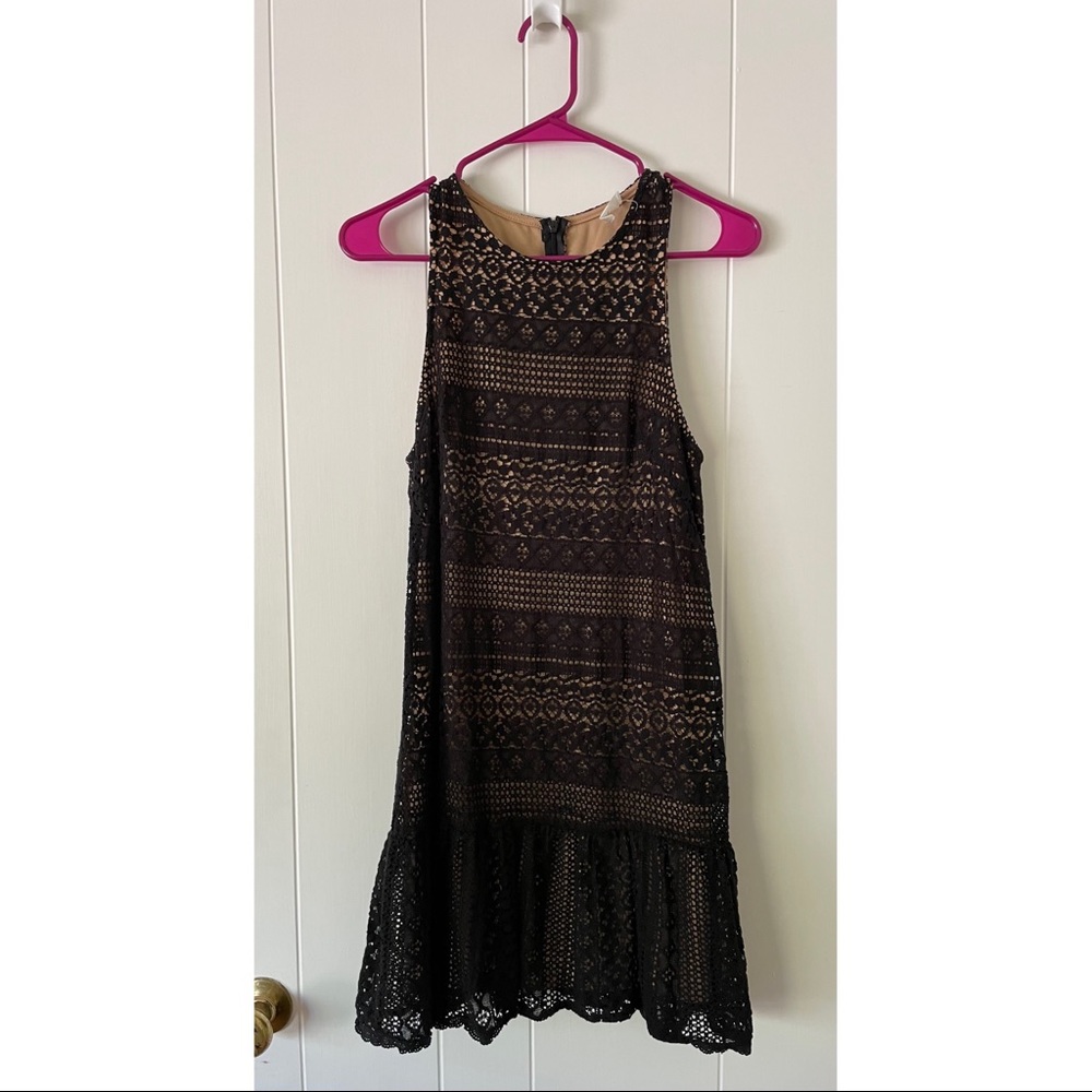 LUSH Black Lace Sleeveless Dress